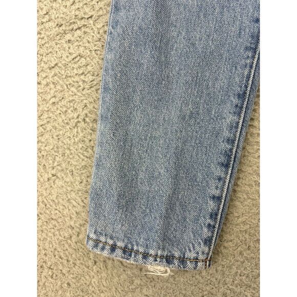 Madewell The Mom Jean Womens 23 Tall Light Wash Blue Distressed Denim High Rise - Picture 2 of 14